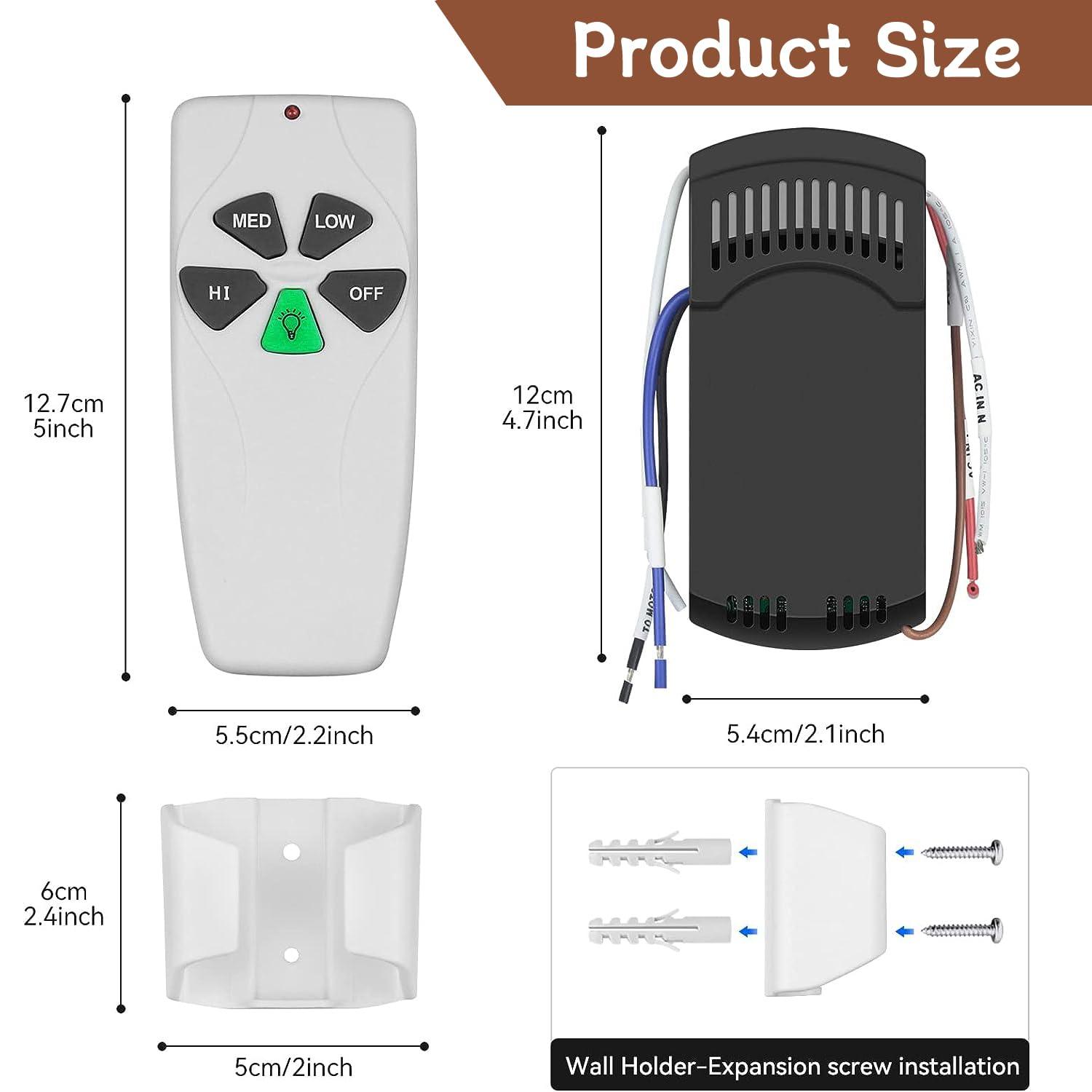 Hampton Bay UC7078T Replacement for Ceiling Fan Remote UC7078T with Up Down Light, L3H2010FANHD Fan-HD Fan-HD6 (Remote Only)