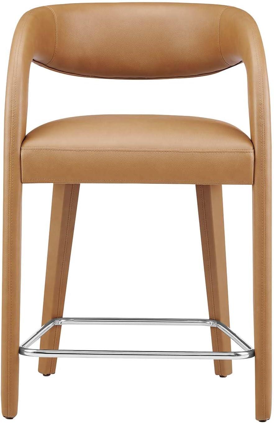 Modway Pinnacle Vegan Leather Counter Stool (Set of 2)