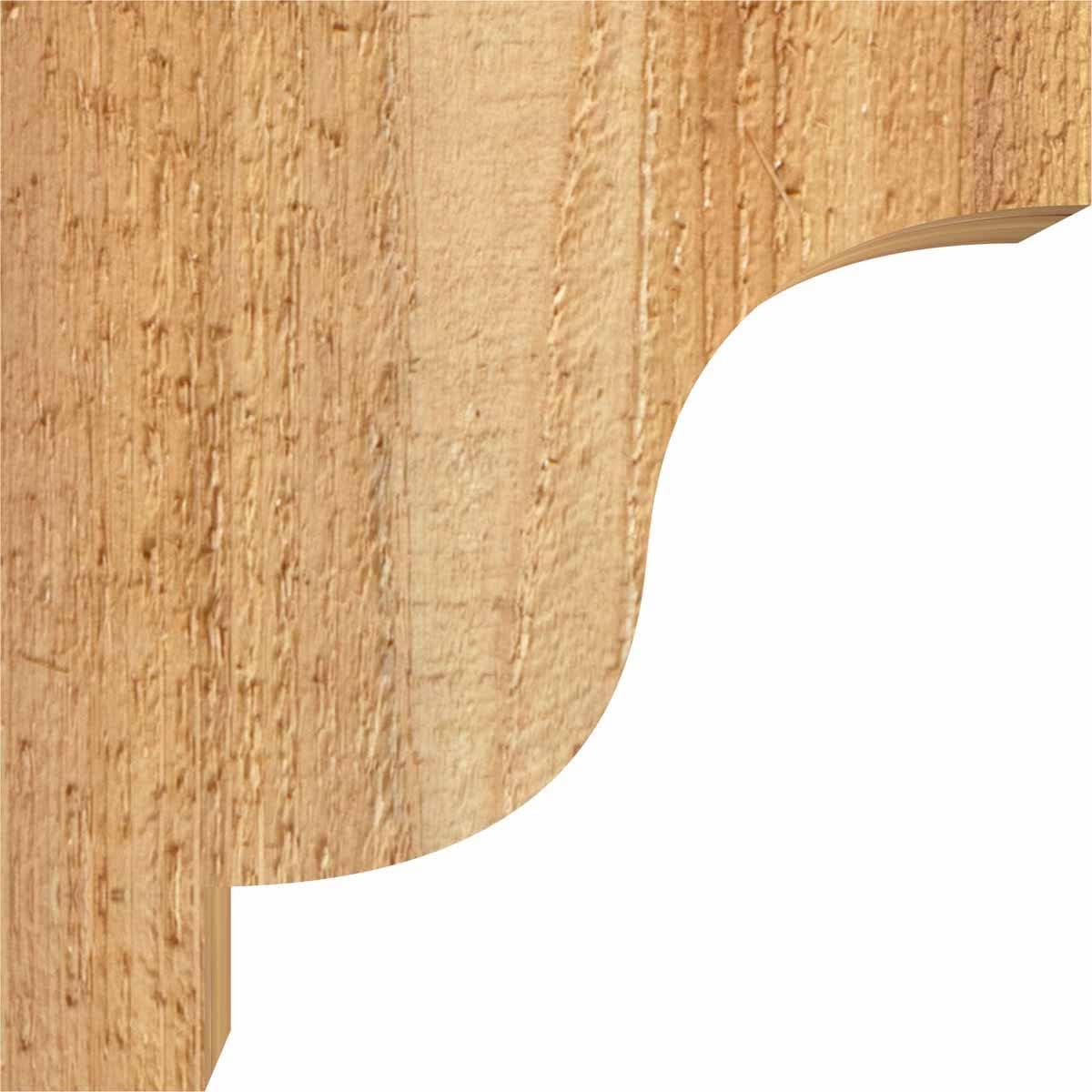 4"W x 6"D x 6"H Newport Rough Sawn Corbel, Western Red Cedar