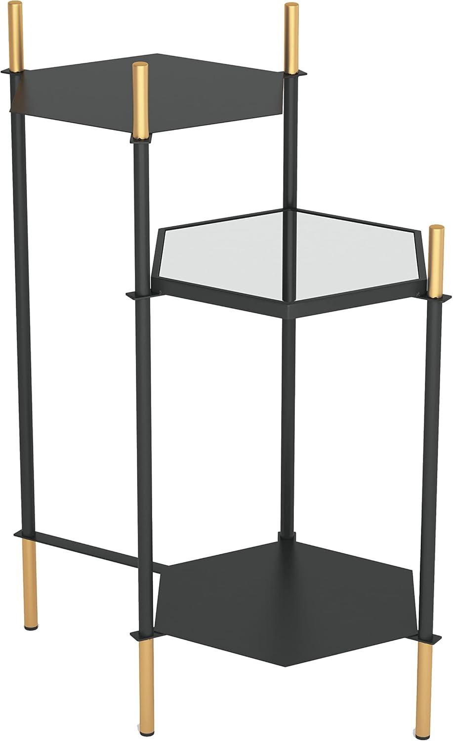 Zuo William Side Table Gold & Black