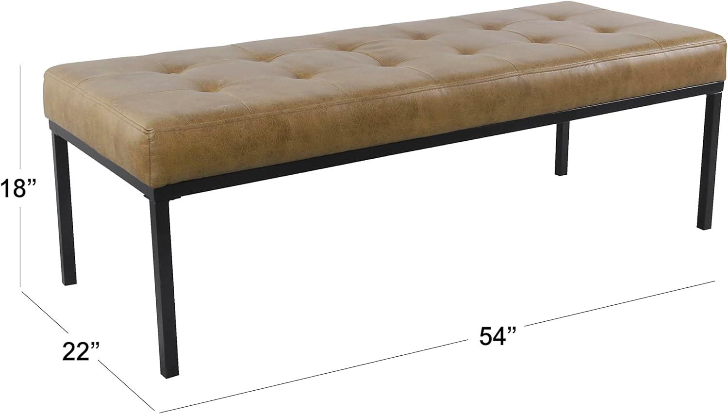 Tufted Metal Bench - HomePop