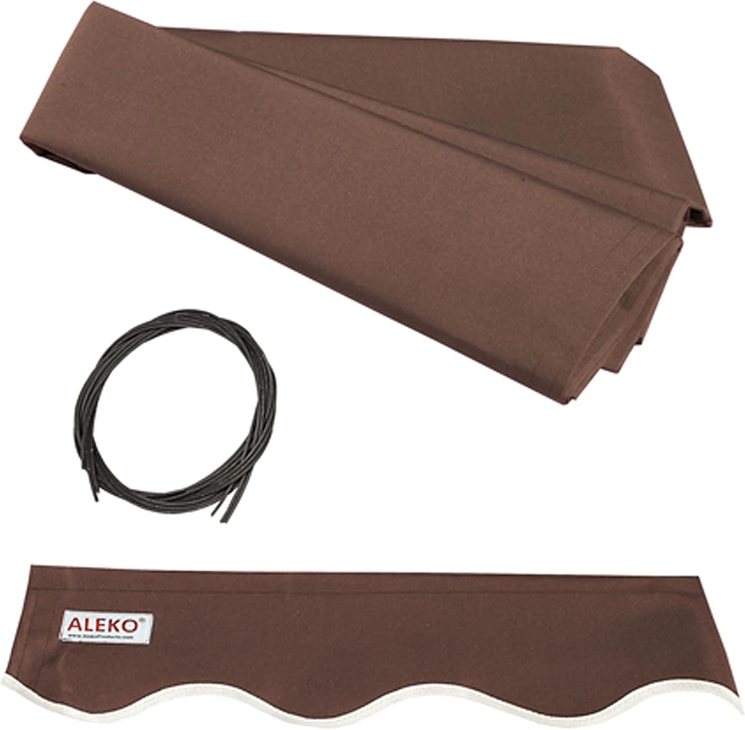 ALEKO 8' x 6.5' Brown Manually Retractable Patio Awning