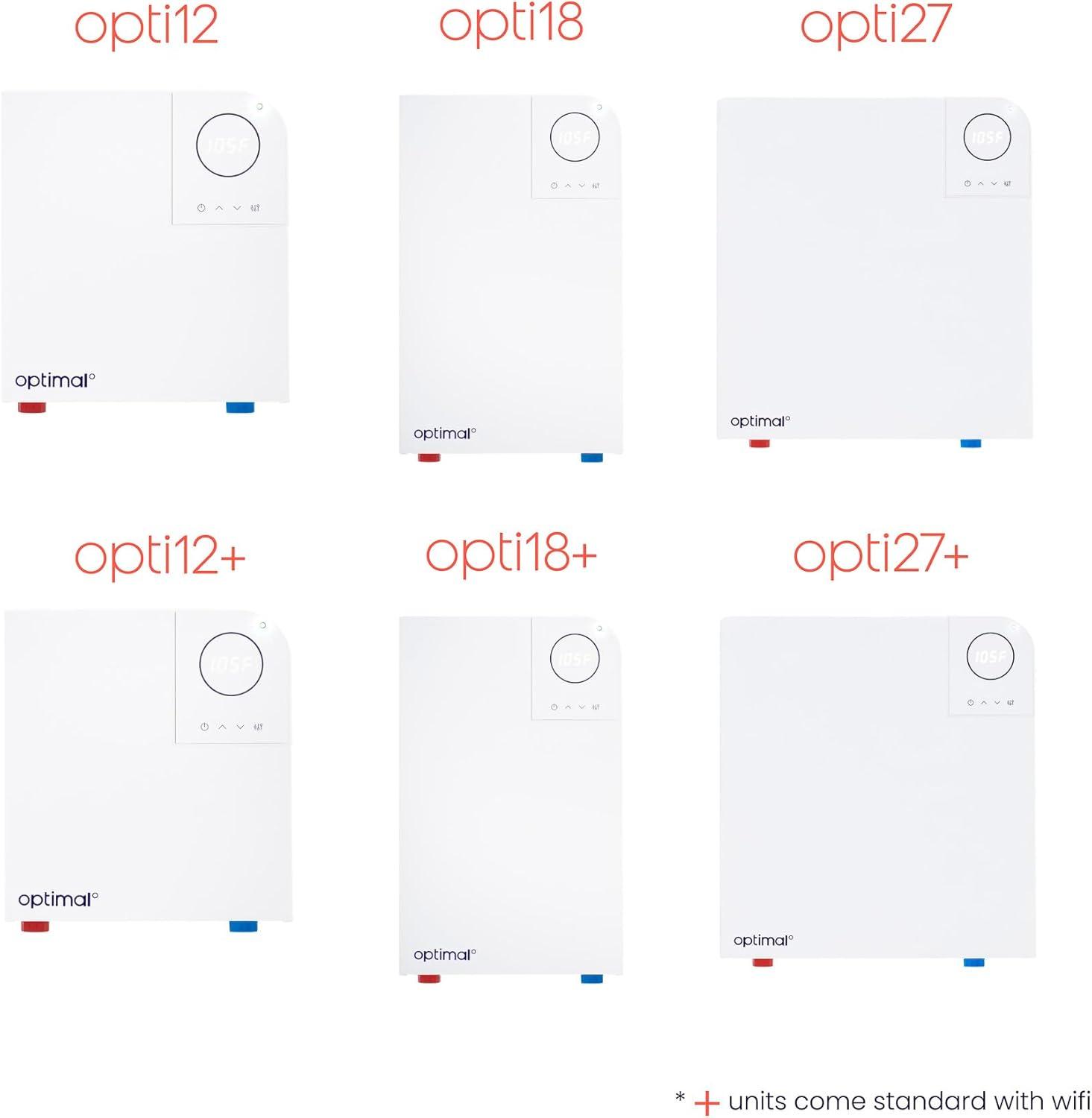 Optimal Calentador de Agua Eléctrico Inteligente sin Tanque de 12kw 2,5 GPM / Opti 12