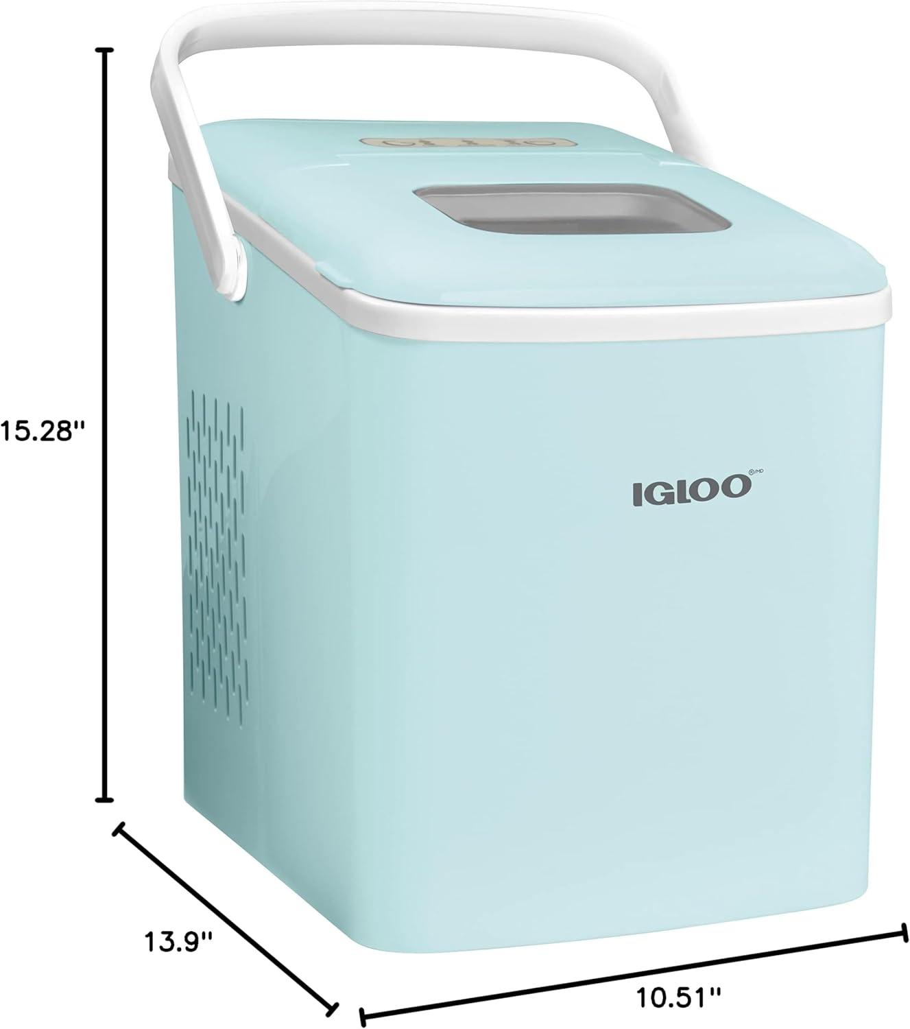 Igloo 26-Pound Automatic Self-Cleaning Portable Countertop Ice Maker Machine With Handle