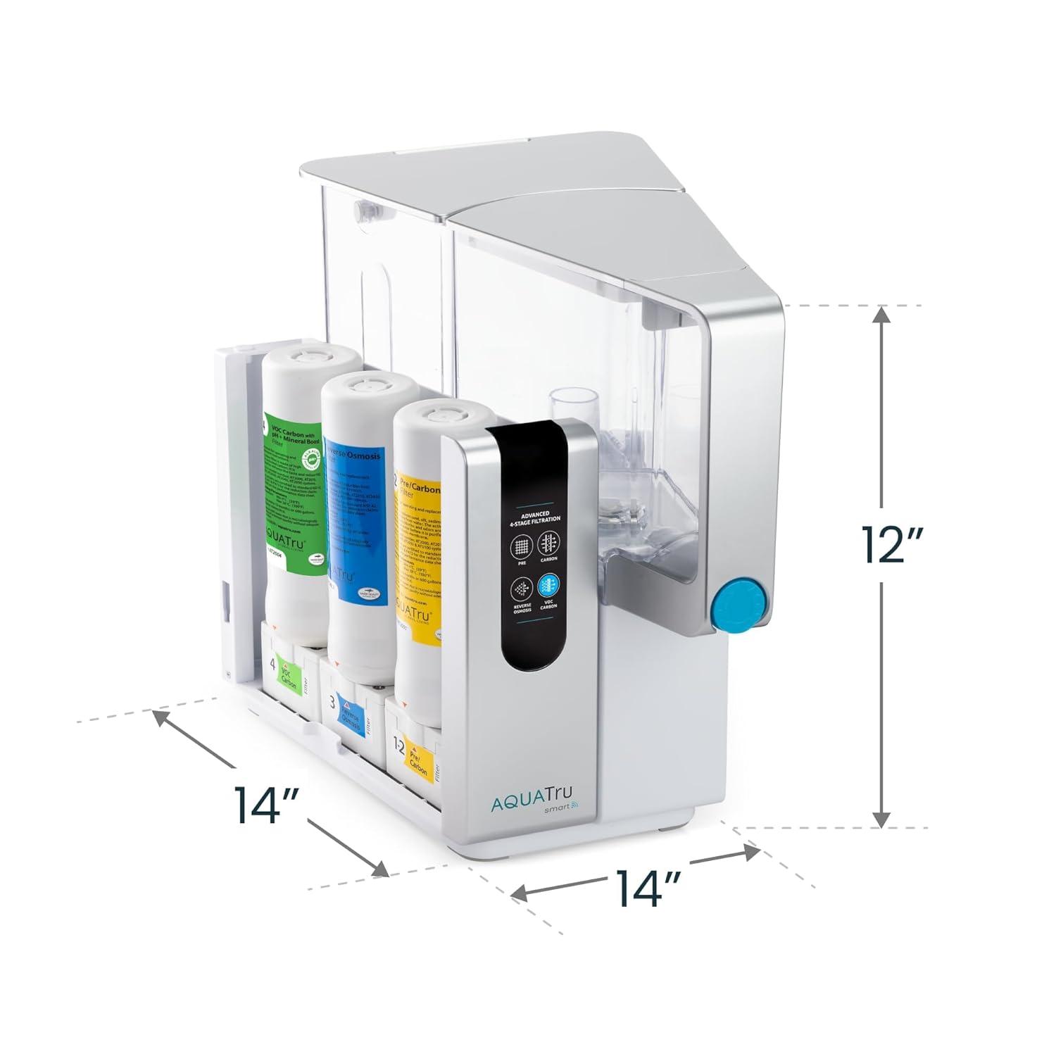 AquaTru Classic Smart Alkaline Countertop Water Purifier for PFAS & Other Contaminants with App
