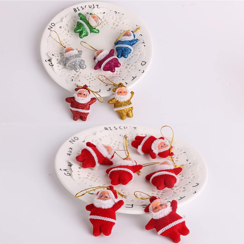 Clearance! 6Pcs Christmas Ornaments Gift, Cute Mini Santa Claus Style Christmas Tree Party Hanging Decorations for Christmas Home Decoration and Various Occasions