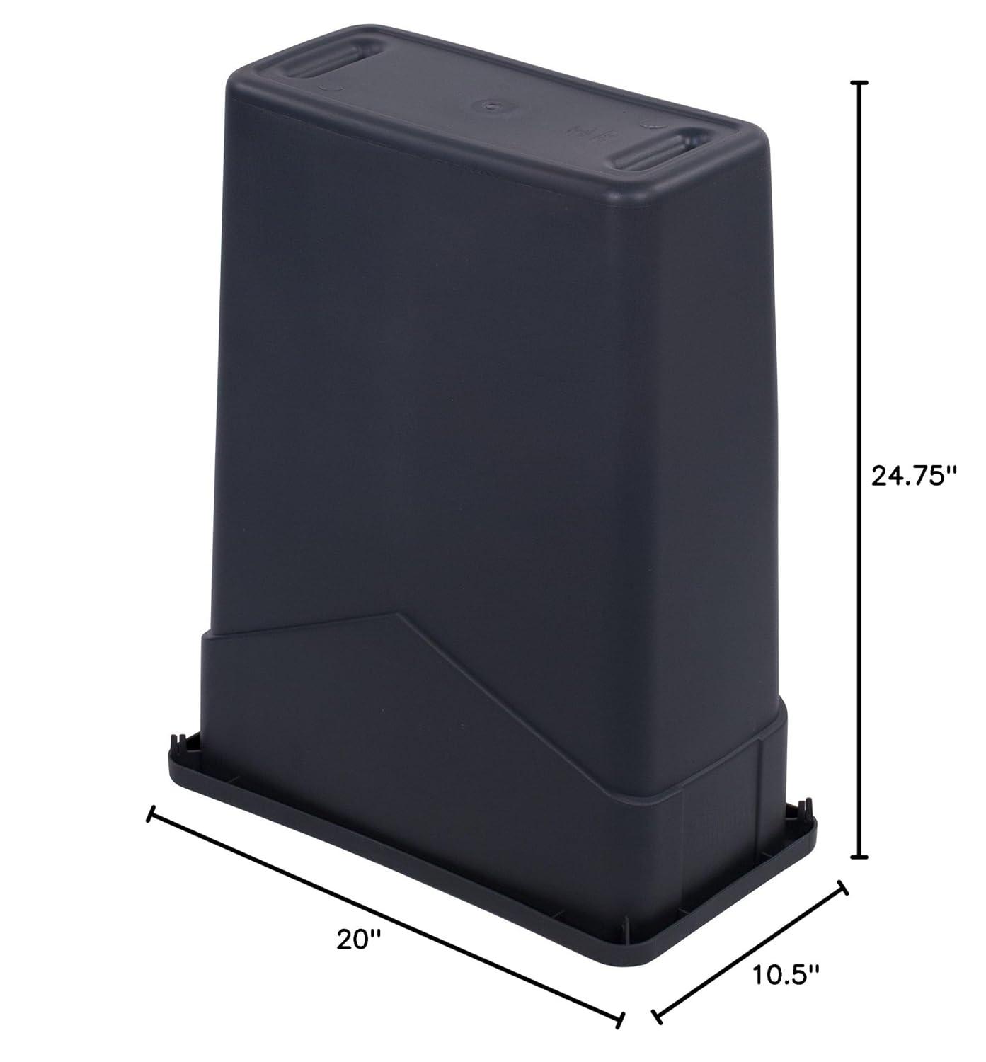 Carlisle Sanitary Maintenance B2193967 15 gal 34201523 Trimline Rectangle Waste Container - Gray