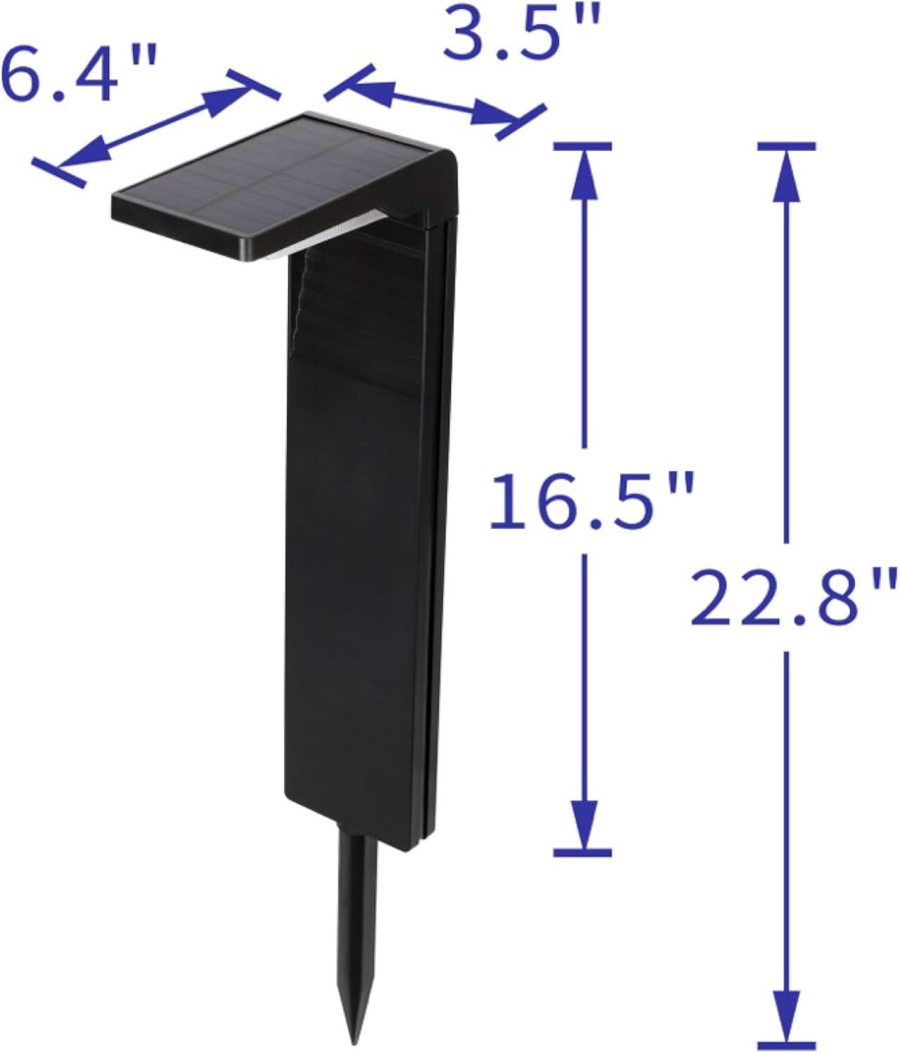Techko 12.2" Solar Bollard LED Pathway Light (Set of 2)