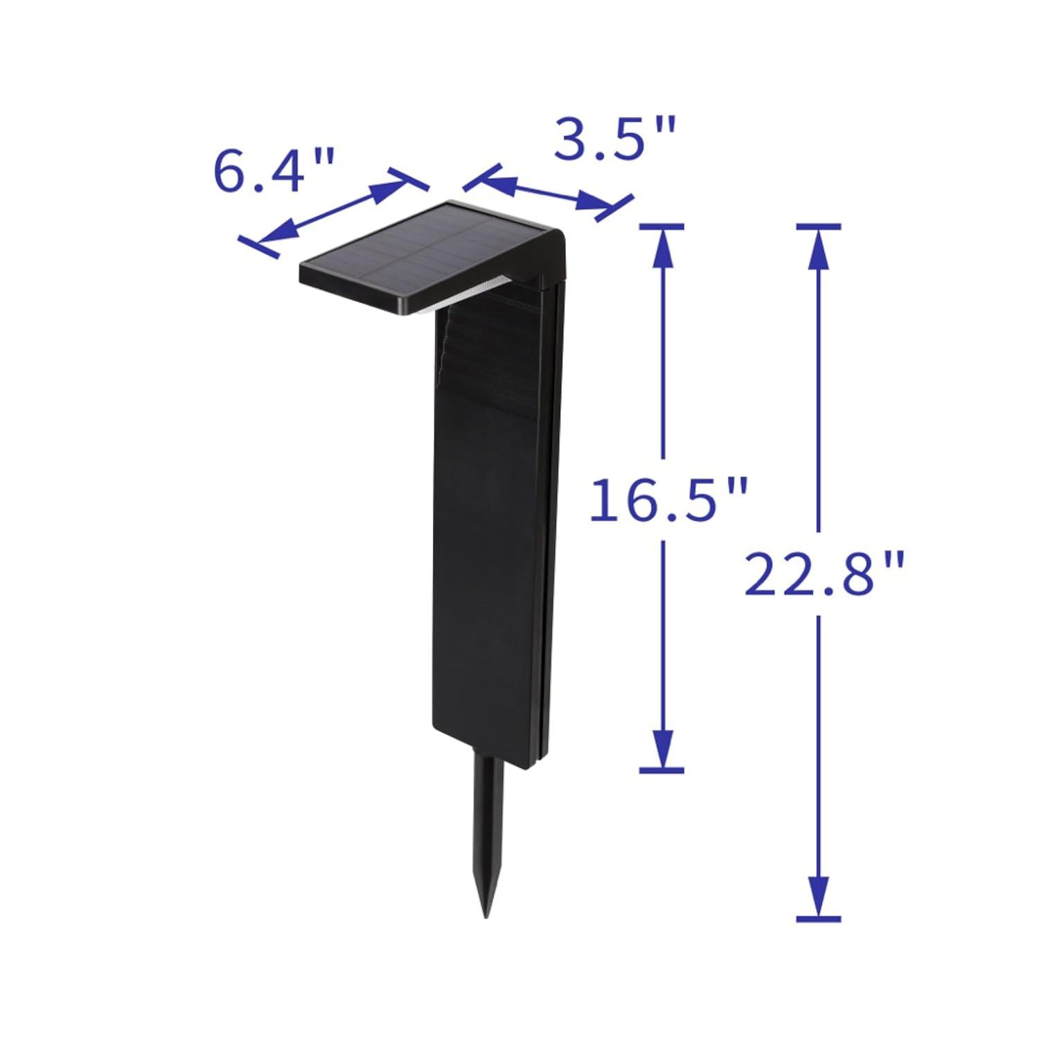 Techko 12.2" Solar Bollard LED Pathway Light (Set of 2)