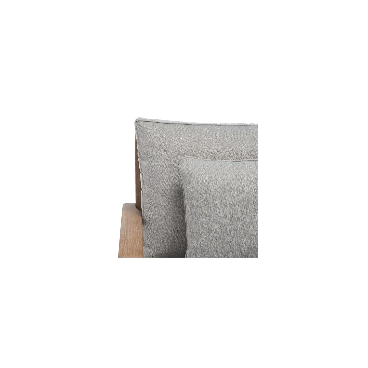 Safavieh Couture Martinique Coastal Eucalyptus Wood Solid Print Armchair, Natural / Beige