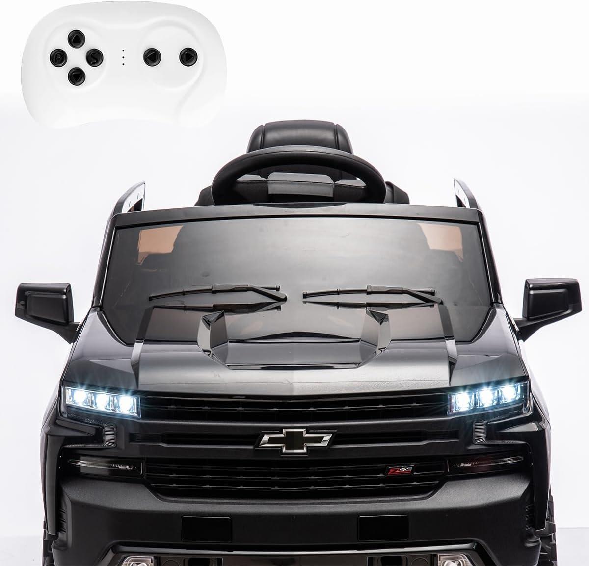 Jojoka 12V Licensed Chevrolet Silverado GMC Ride on Truck Car for Kids Battery Powered Electric Toys Vehicles with Remote Control, LED Light, Bluetooth, Spring Suspension, for 3-8 Years Old, Pink