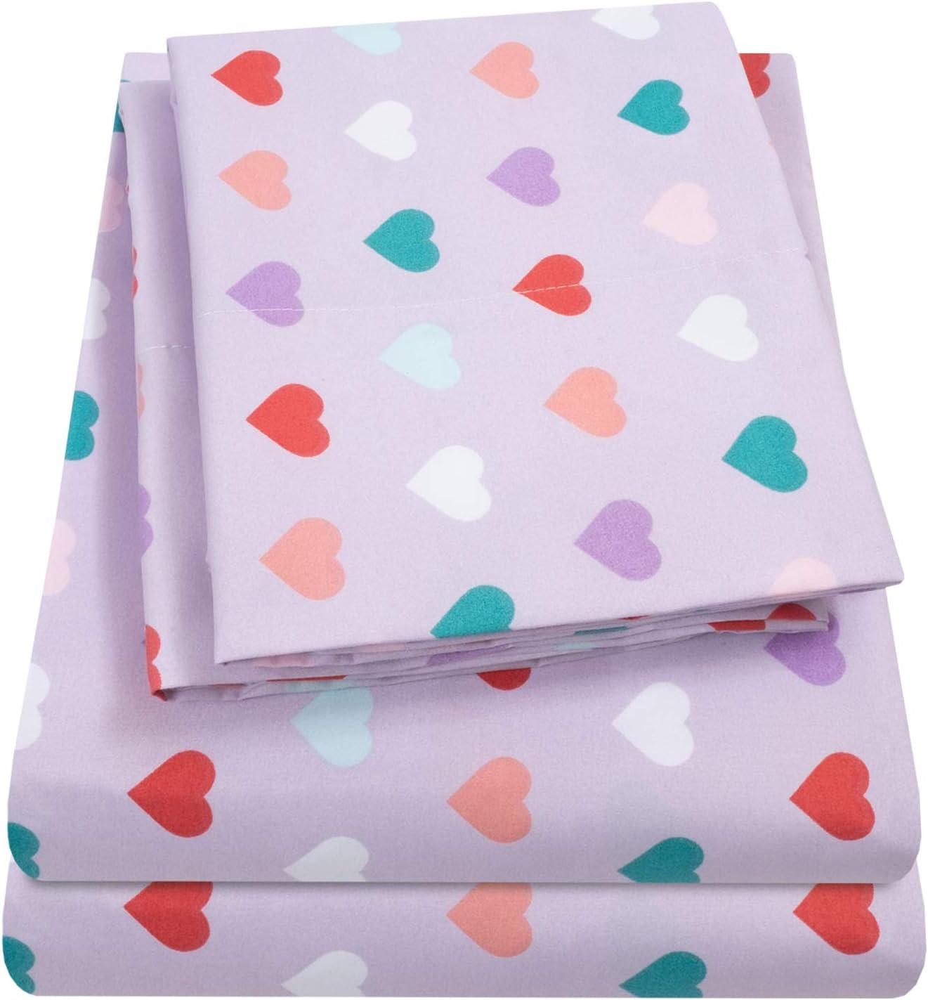 Hearts Microfiber Kids' Sheet Set By Sweet Home Collection®