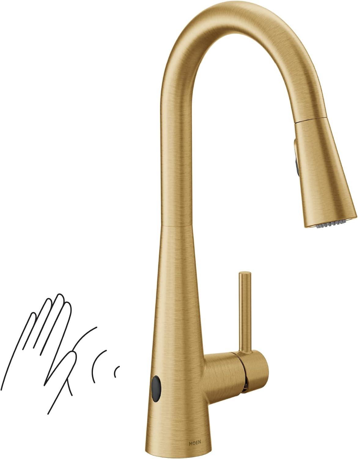 Moen Sleek MotionSense Wave Single Handle Pulldown Kitchen Faucet with Power Clean Technology