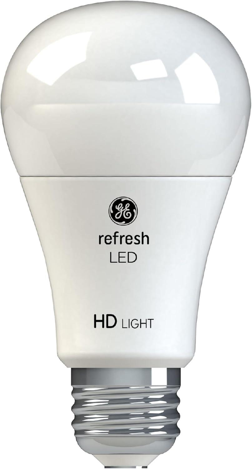 GE 2pk 40W Refresh A19 LED Light Bulbs Daylight: Dimmable, 450 Lumens, 5000K, Energy Star Certified, 13.7-Year Life