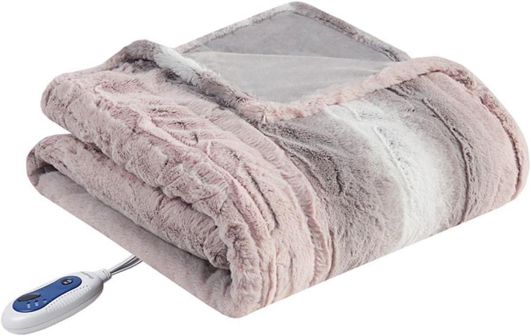 Beautyrest Zuri Oversized Heated Faux Fur Throw