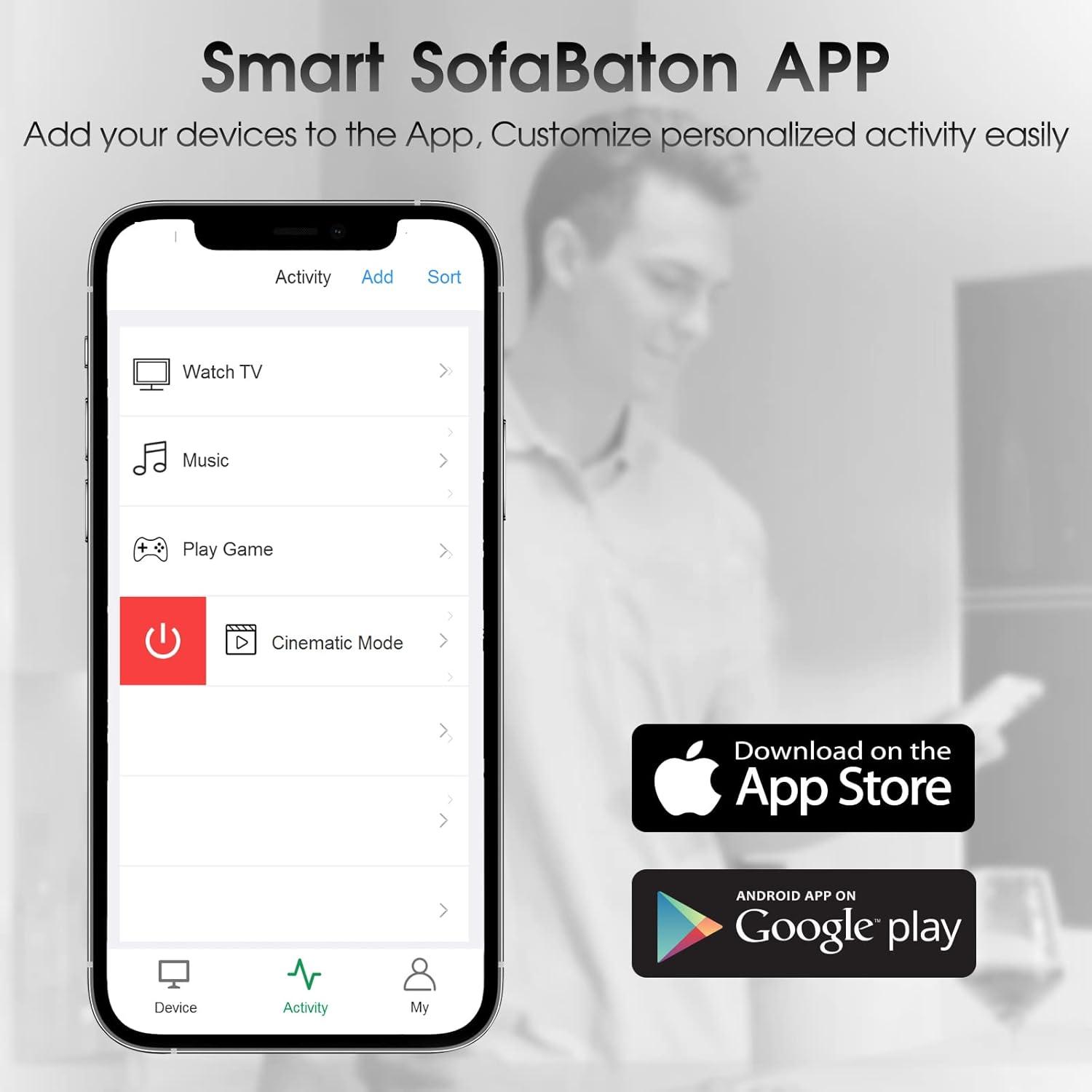 SofaBaton X1 Universal Remote with Hub Compatible with Alexa for TVs DVDs