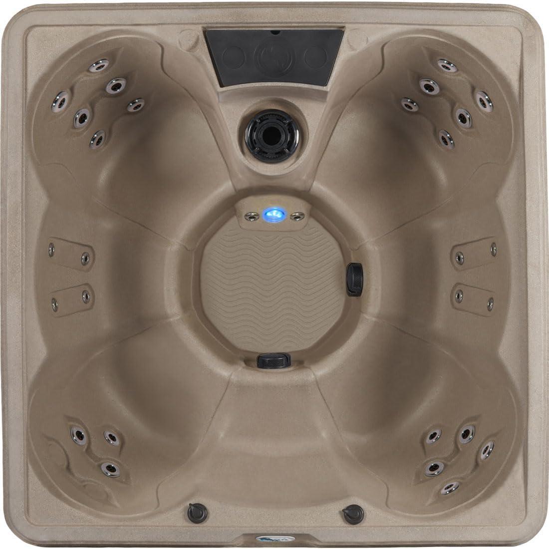 Aqualife® by Strong Spas® Ariana™ 6-Person 30-Jet Lounger Hot Tub Spa with Built-In Ice Bucket, 5 BHP 2-Speed Pump, LED Lighting, 4kW Stainless Steel Heater and Ozonator, Insulated Cover Included & Reviews | Wayfair