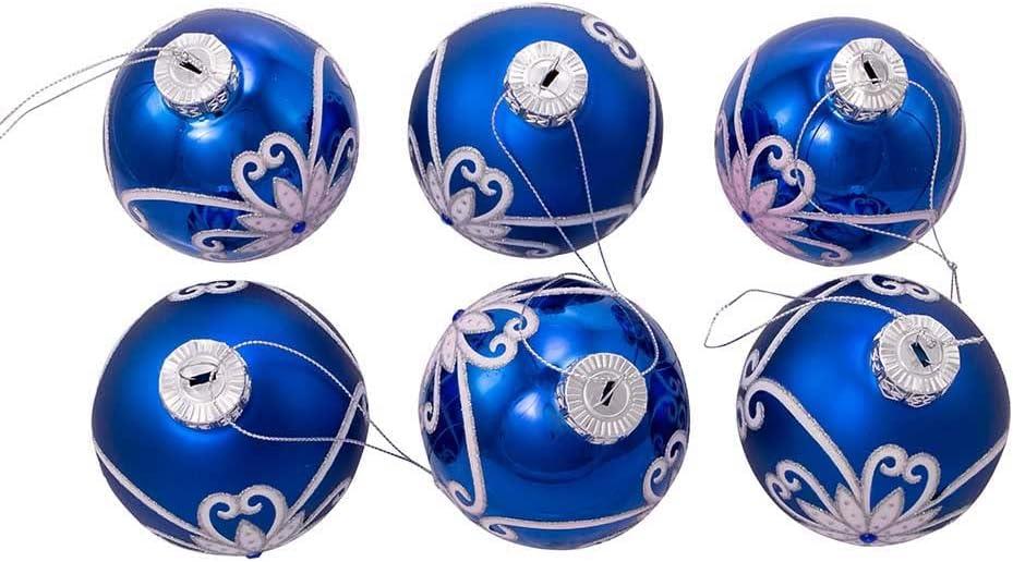 Glass Christmas Ball Ornament (Set of 6)