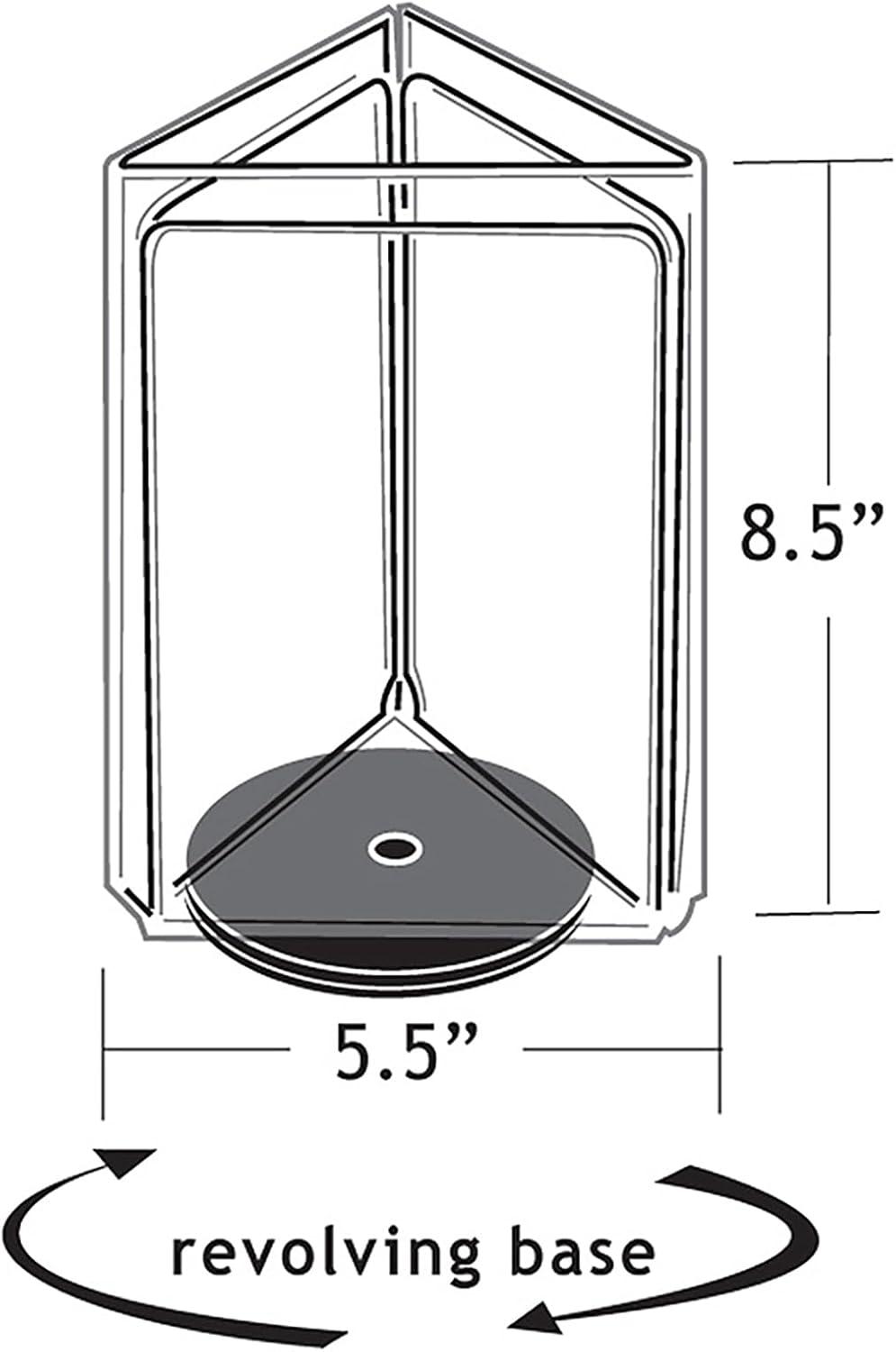 Azar Displays 5.5"W x 8.5"H Three-Sided Revolving Sign and Menu Holder
