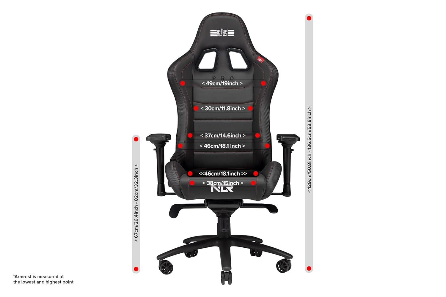 ErgoFlex Black Aluminum & Steel Adjustable Gaming Chair with Lumbar Support