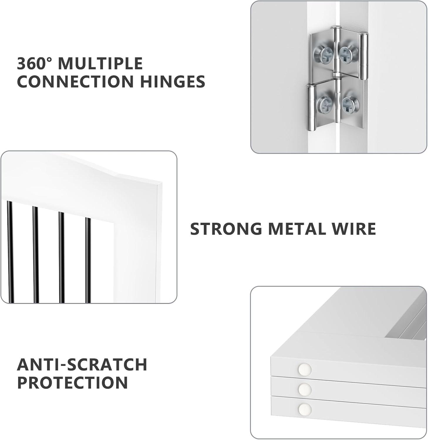 Archie & Oscar™ Freestanding Dog Gates, Foldable Dog Fence Indoor For Stairs, Doorways