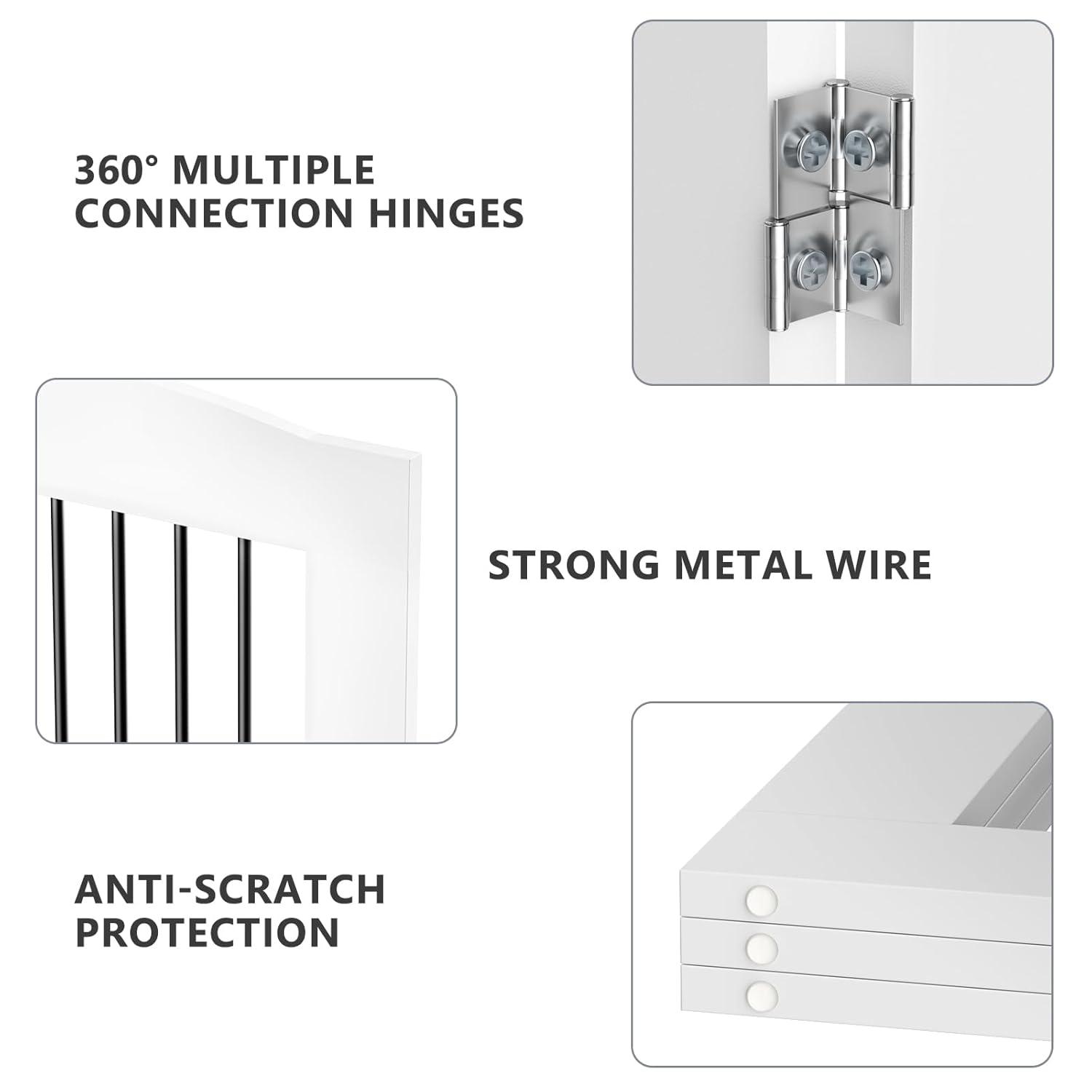 Archie & Oscar™ Freestanding Dog Gates, Foldable Dog Fence Indoor For Stairs, Doorways