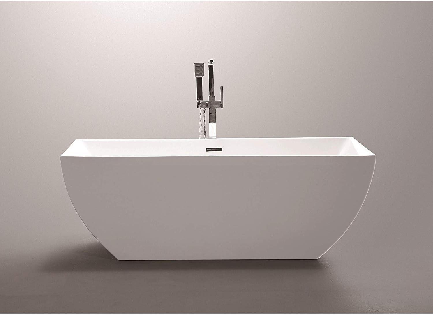 66.9" x 33" Freestanding Soaking Bathtub