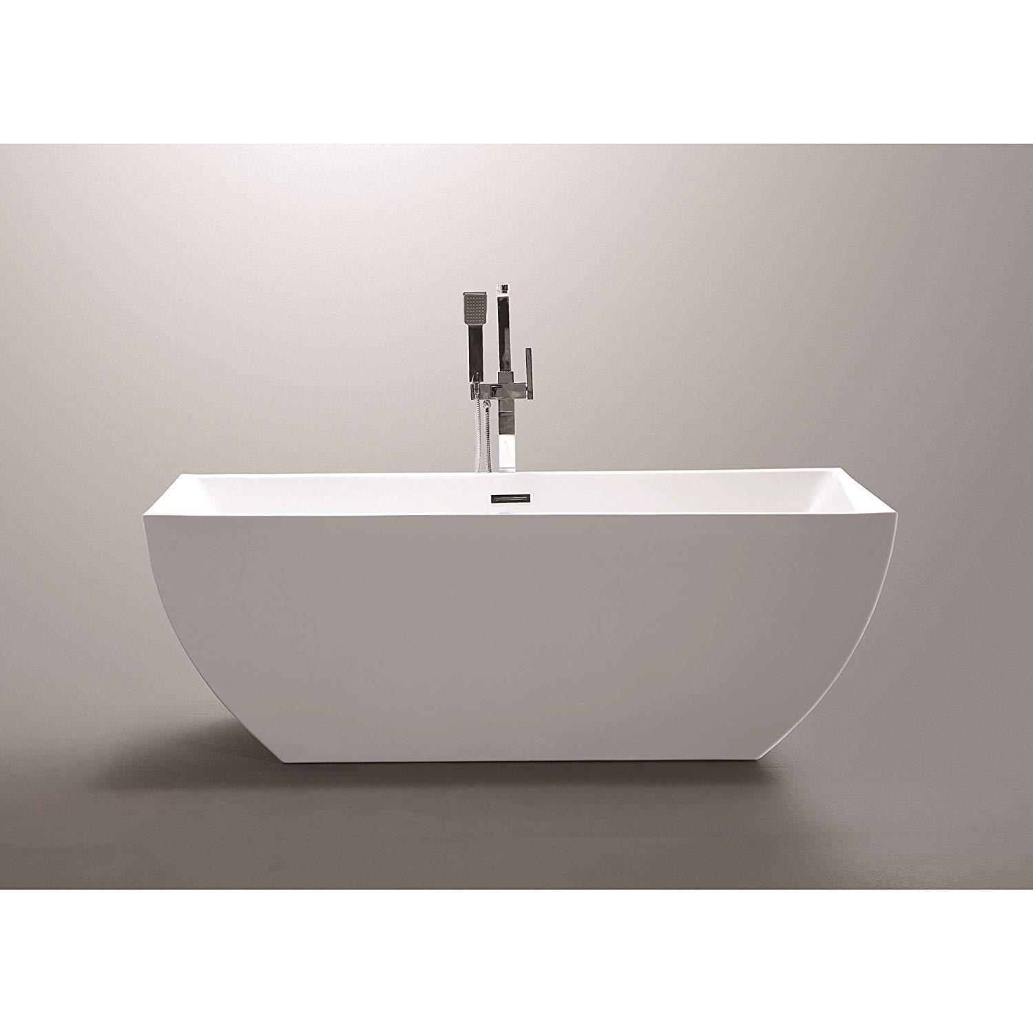 66.9" x 33" Freestanding Soaking Bathtub