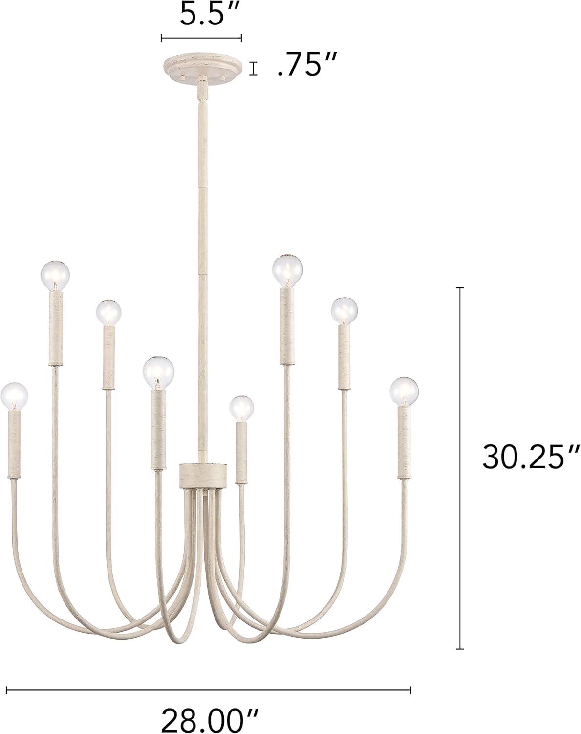 Elk Home 28-Inch Wide Ulla Chandelier, Transitional, Antique White