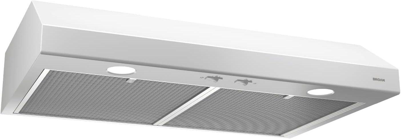 Broan NuTone 30" Steel 250 CFM Convertible Under Cabinet Range Hood with Mesh Filter