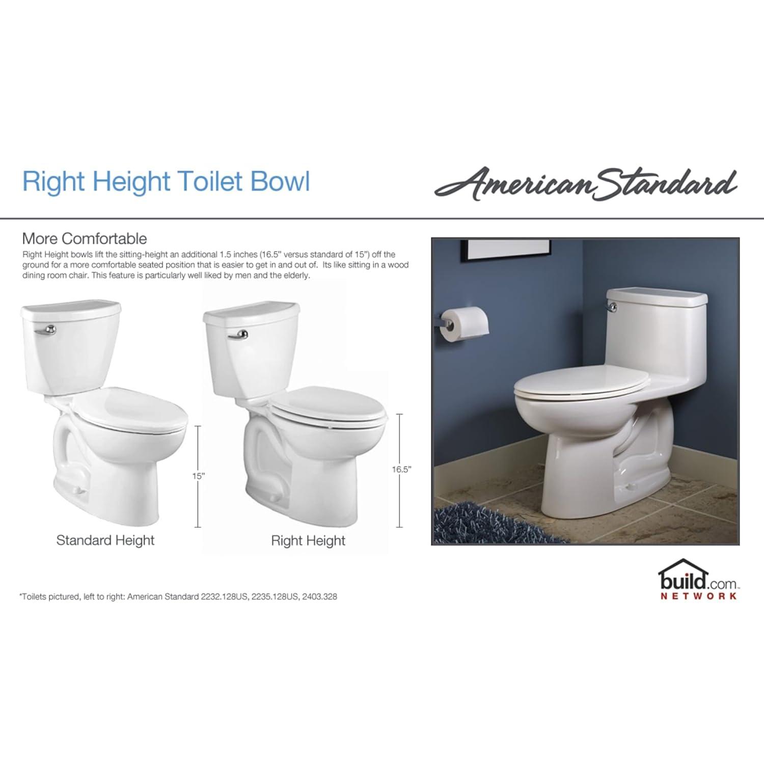 White Elongated Two-Piece High Efficiency Toilet