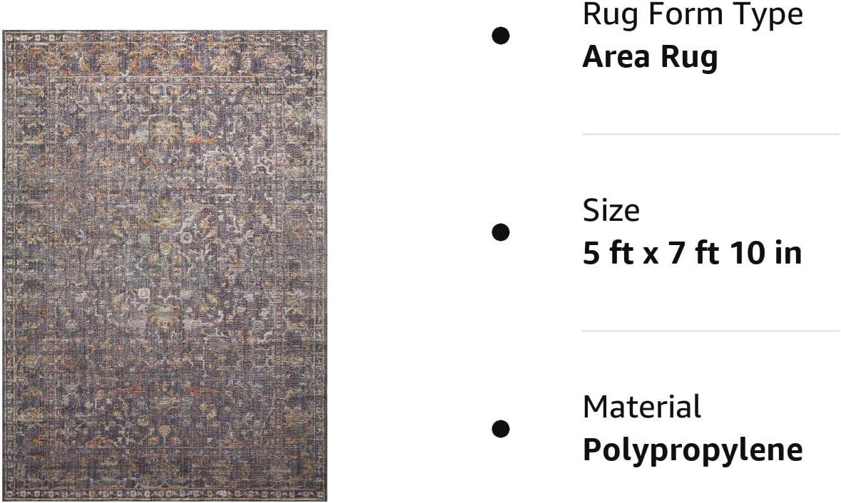 Chris Loves Julia x Loloi Chris Loves Julia x Loloi Rosemarie Oriental Graphite/Gold Rust/Ivory/Purple Area Rug
