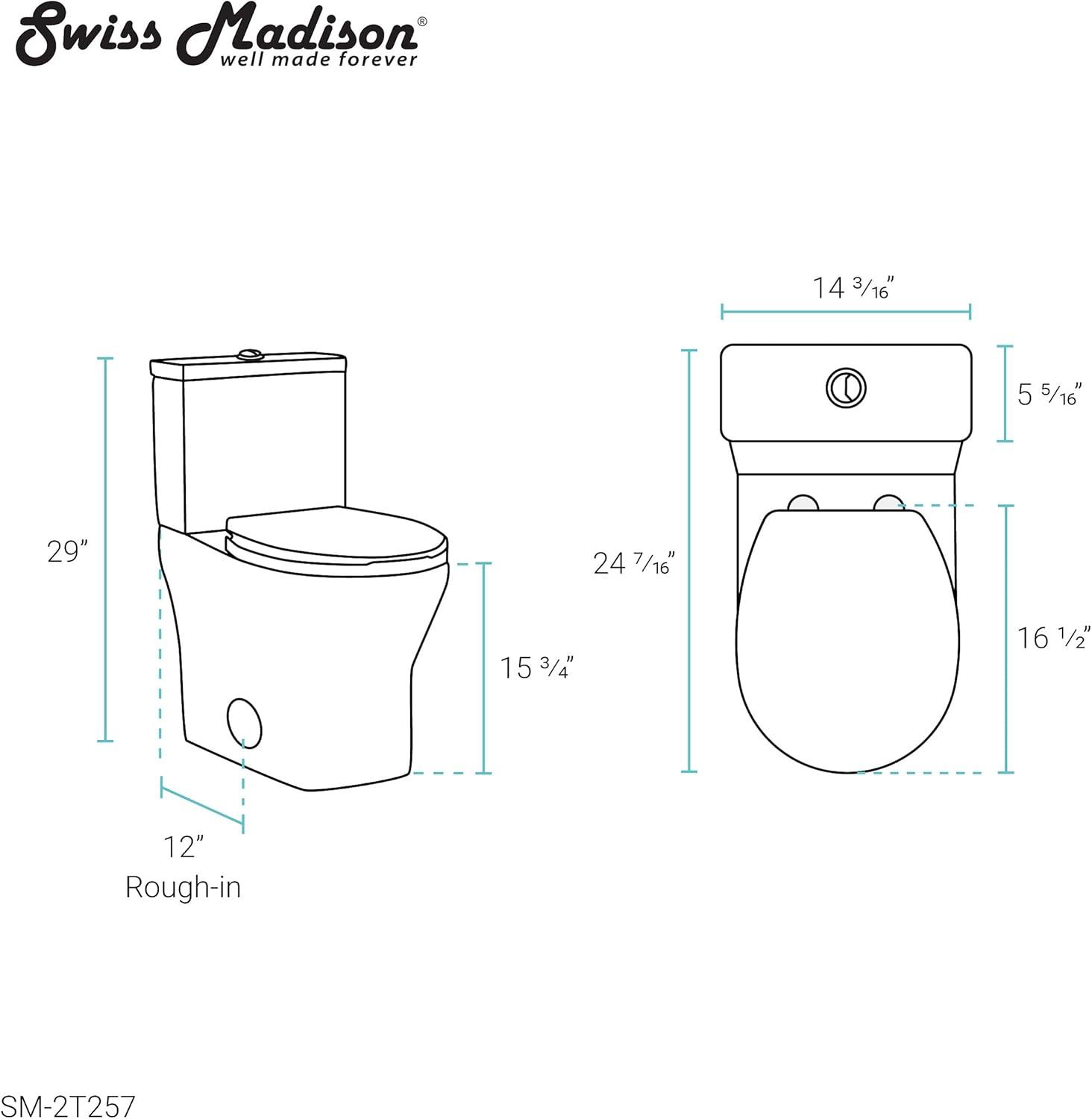 Sublime II Two-Piece Round Toilet Dual-Flush 0.8/1.28 gpf