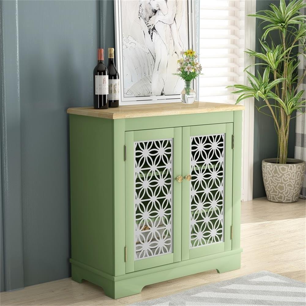 LIVILAND 30 in. Storage Sideboard Buffet Accent Cabinet - Green