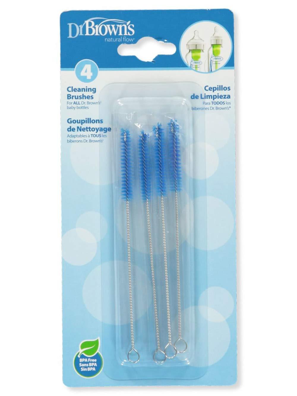 Dr. Brown's Natural Flow Reusable Vent System Baby Bottle Bristle Cleaning Brushes - 4ct
