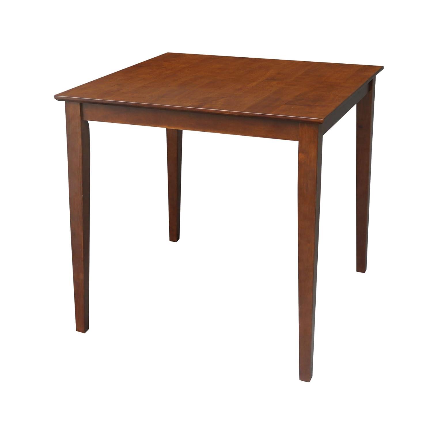 International Concepts 36" Square Solid Wood Top Dining Table with Shaker Legs Black: Parawood, Non-Extension, Seats 4
