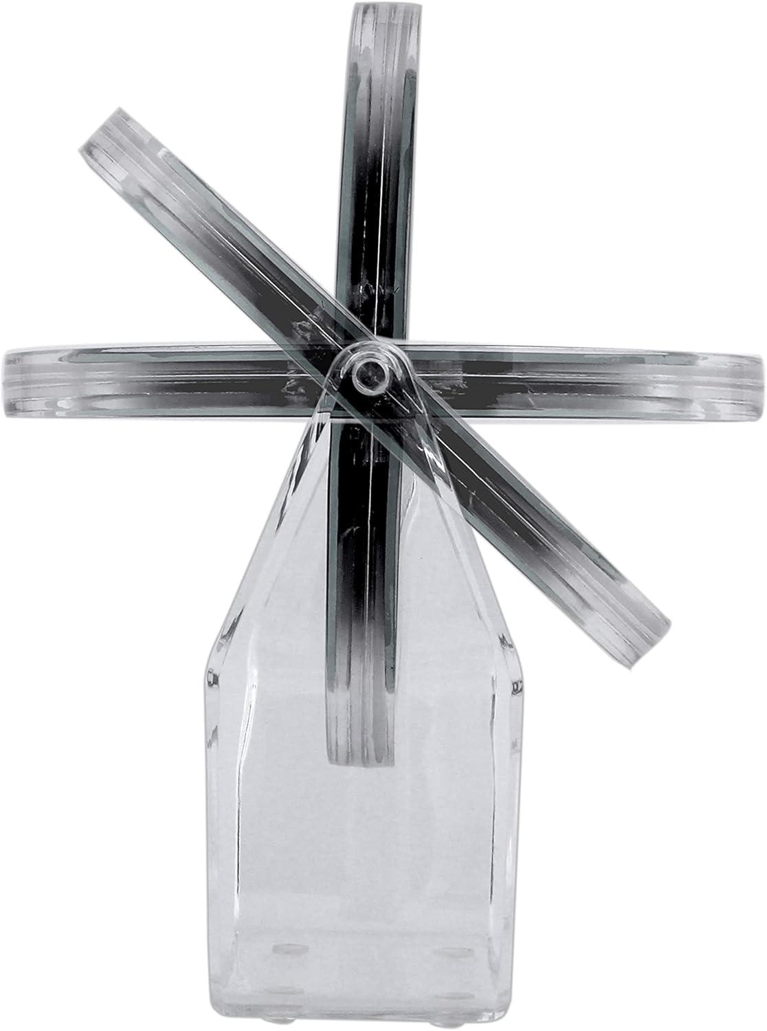 Clear Acrylic Round Swivel Vanity Mirror with 7X/1X Magnification