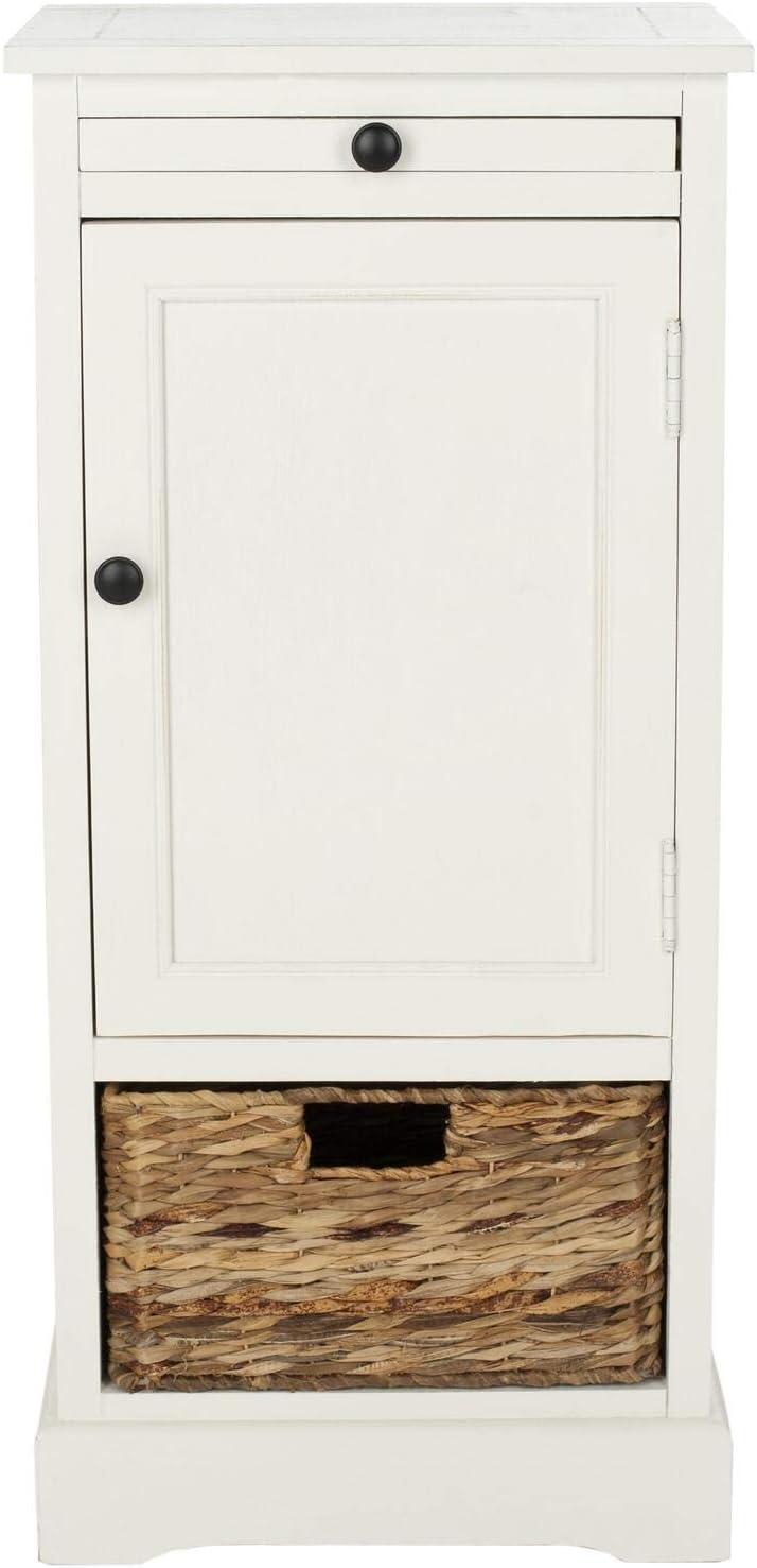 Raven Storage Unit - AMH5703 - Distressed Cream - Safavieh Couture