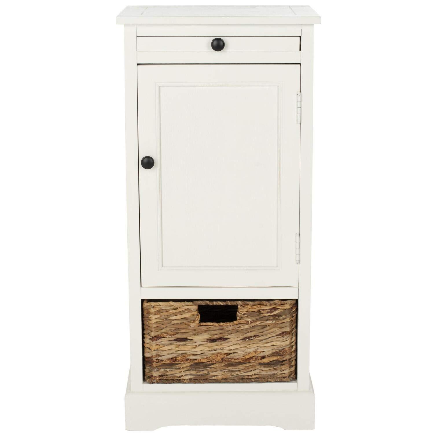 Raven Storage Unit - AMH5703 - Distressed Cream - Safavieh Couture