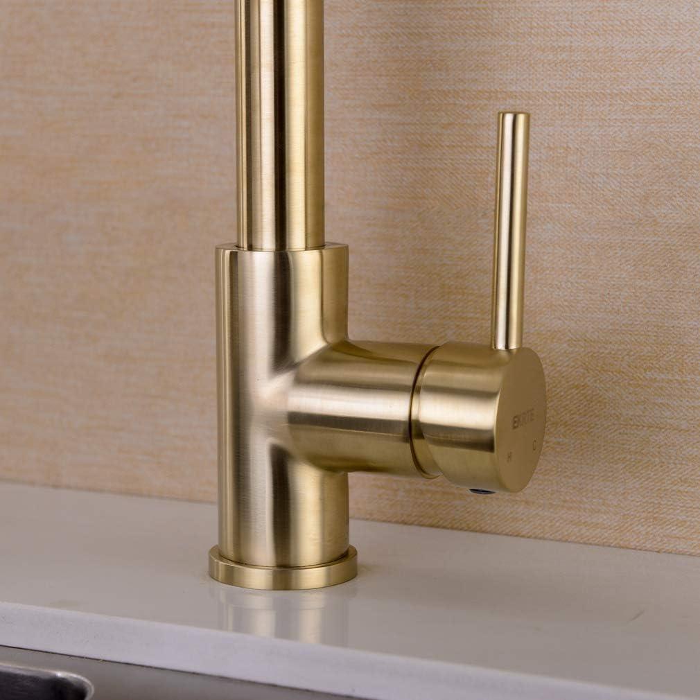 LOONGFIELD ASTARQ-W1932P172291 Kitchen Faucet Pull Down Sprayer Brushed Nickel,Single Handle Kitchen Sink Faucet