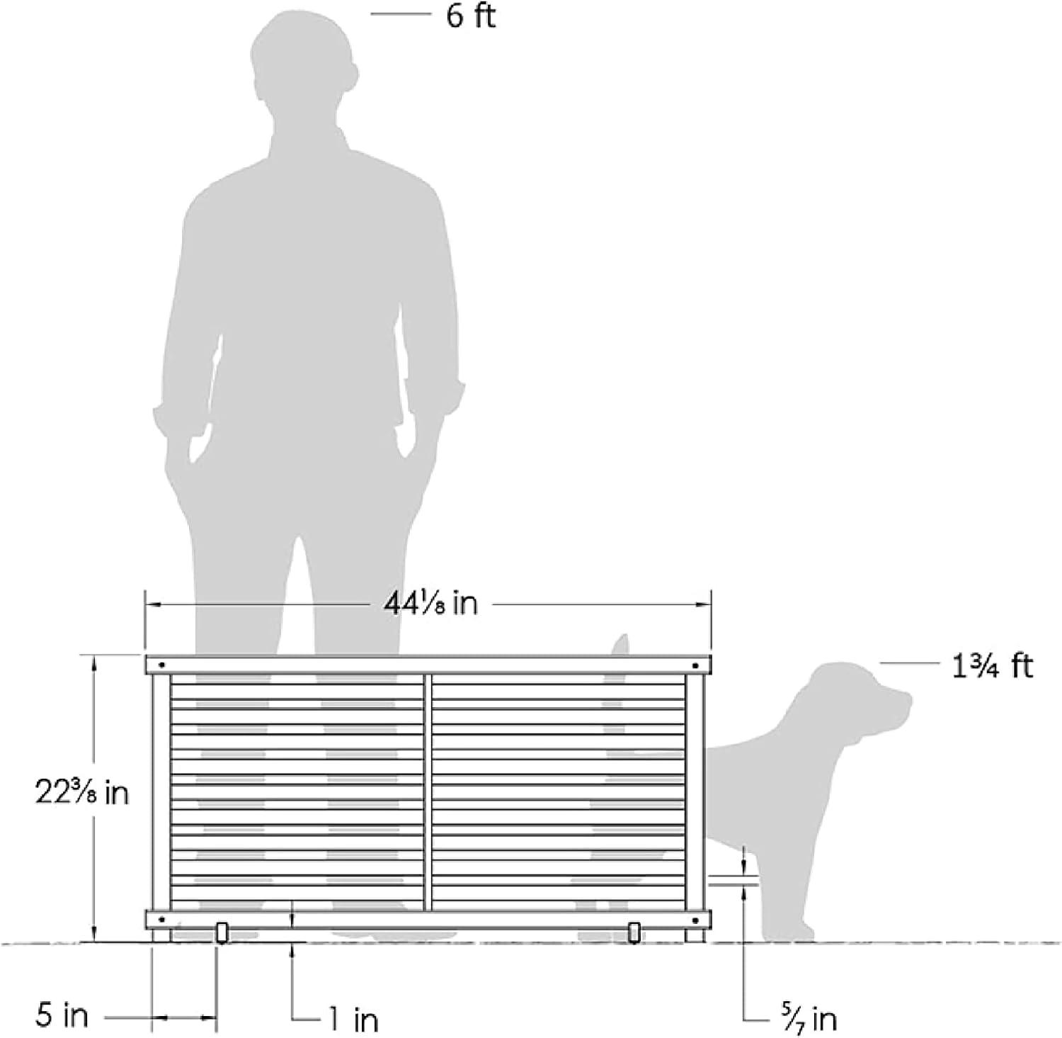 Zippity Outdoor Products 22in H x 44in W (2 Panels) Freestanding Zippity Portable Puppy Fence Kit, Cedar Color Dog Puppy Playpen, Dog Fence Outdoor for Yard, Vinyl Picket Outdoor Dog Fence, Dog Play Pen Indoors, ZP19072
