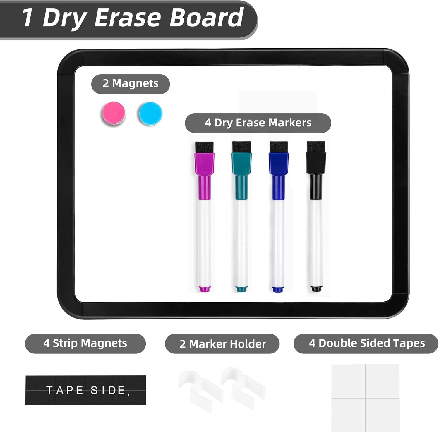 VUSIGN Small Dry Erase Whiteboard, 8.5 x 11 Inches White Board for Kids, Students, Fridge, Locker, Mini Dry Erase Board