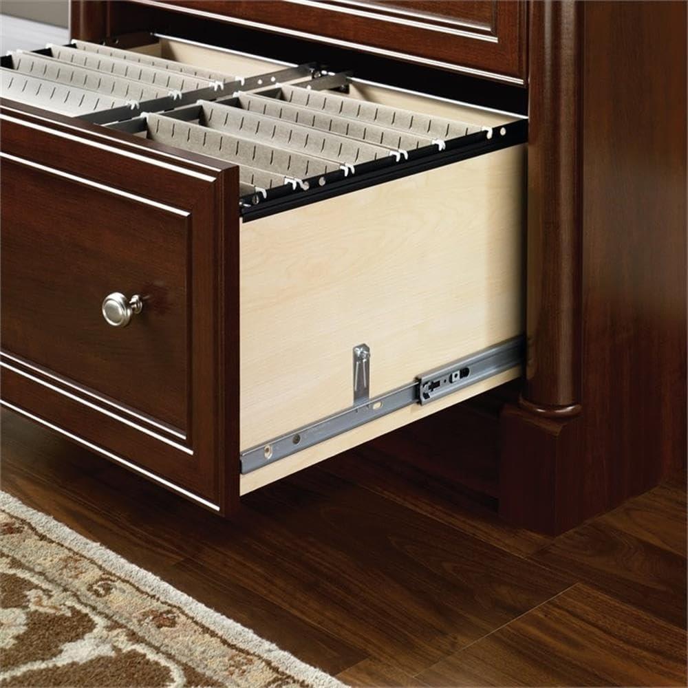 BOWERY HILL 2 Drawers 29.61" Lateral Cherry Engineered Wood Filing Cabinet Easy Assembly Stationary for Home, Office
