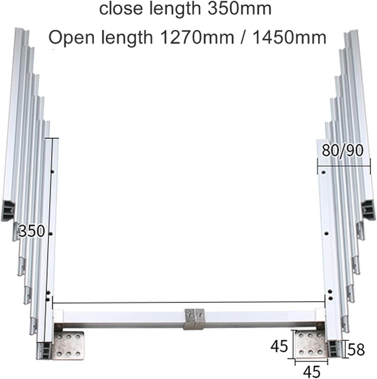 Aluminum Telescopic Full Extension Table Slide for Concealed Tables