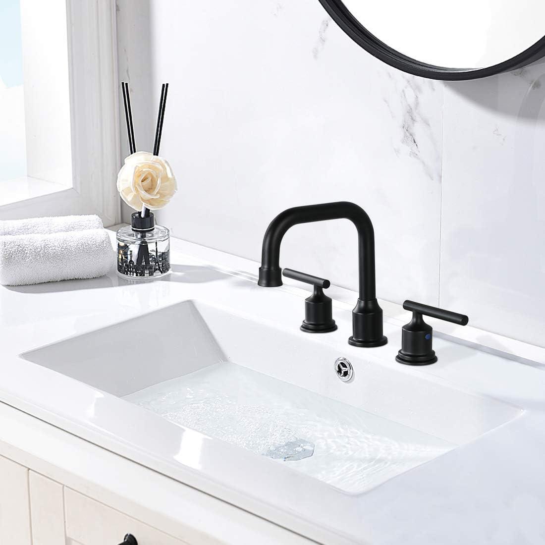 Widespread 2-handle Bathroom Faucet with Drain Assembly