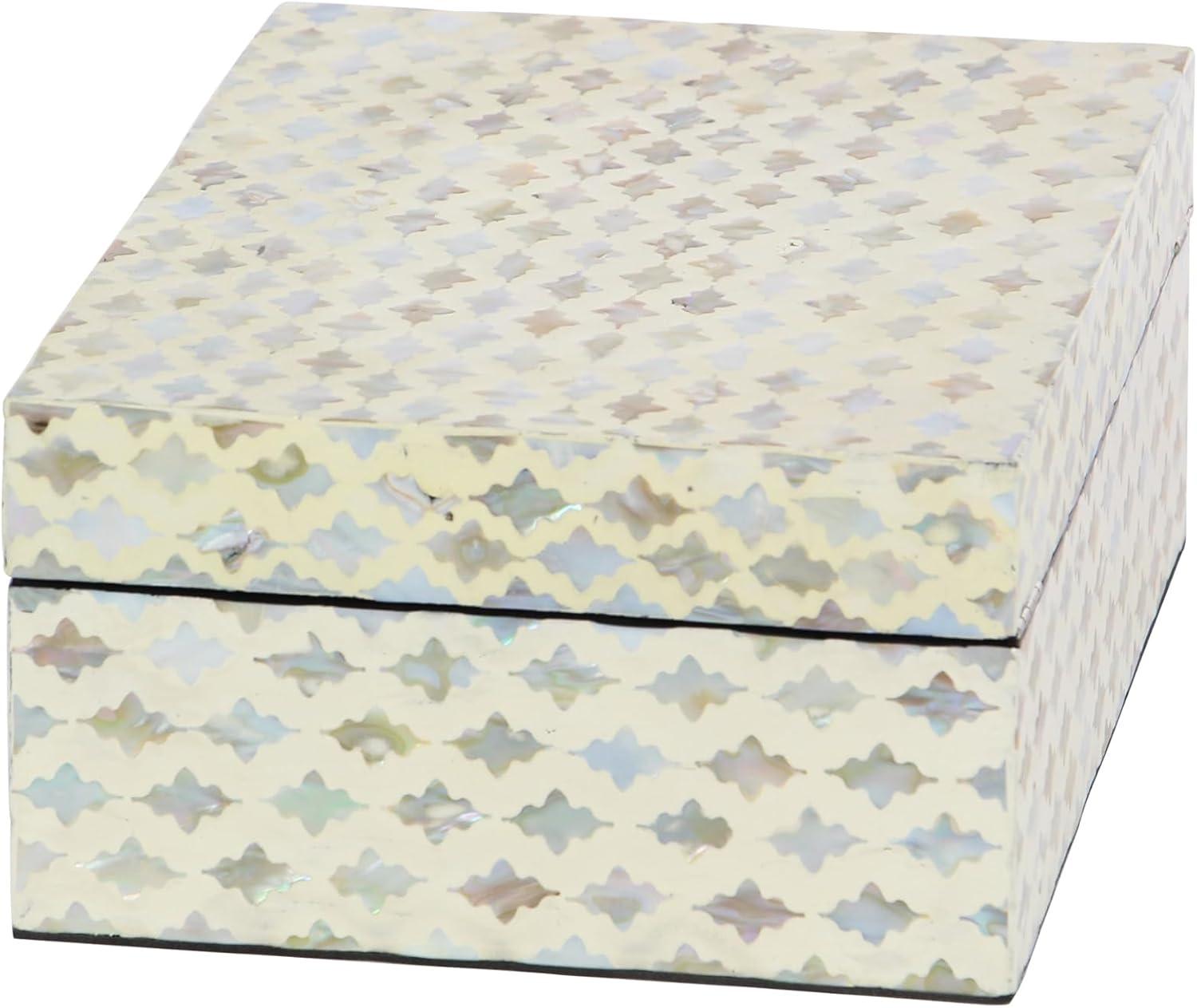 Set of 2 Wooden Boxes with Pattern - Olivia & May