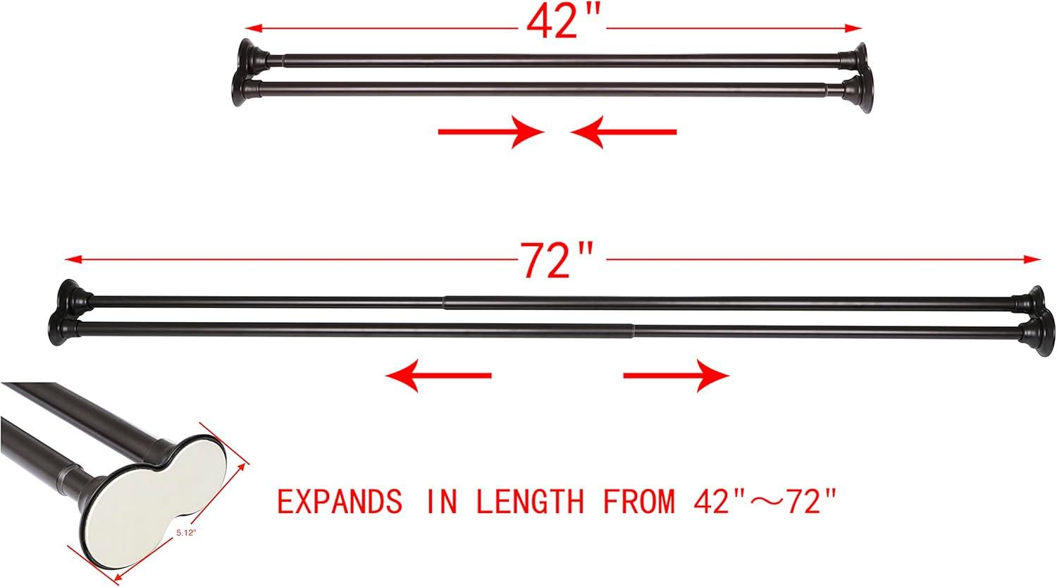 Oil Rubbed Bronze Double Tension Shower Curtain Rod