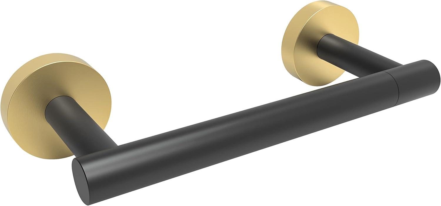 LANFENG Matte Black Double Post Pivoting Wall Mounted Stainless Steel Toilet Paper Holder for Bathroom RV  by RARXTR