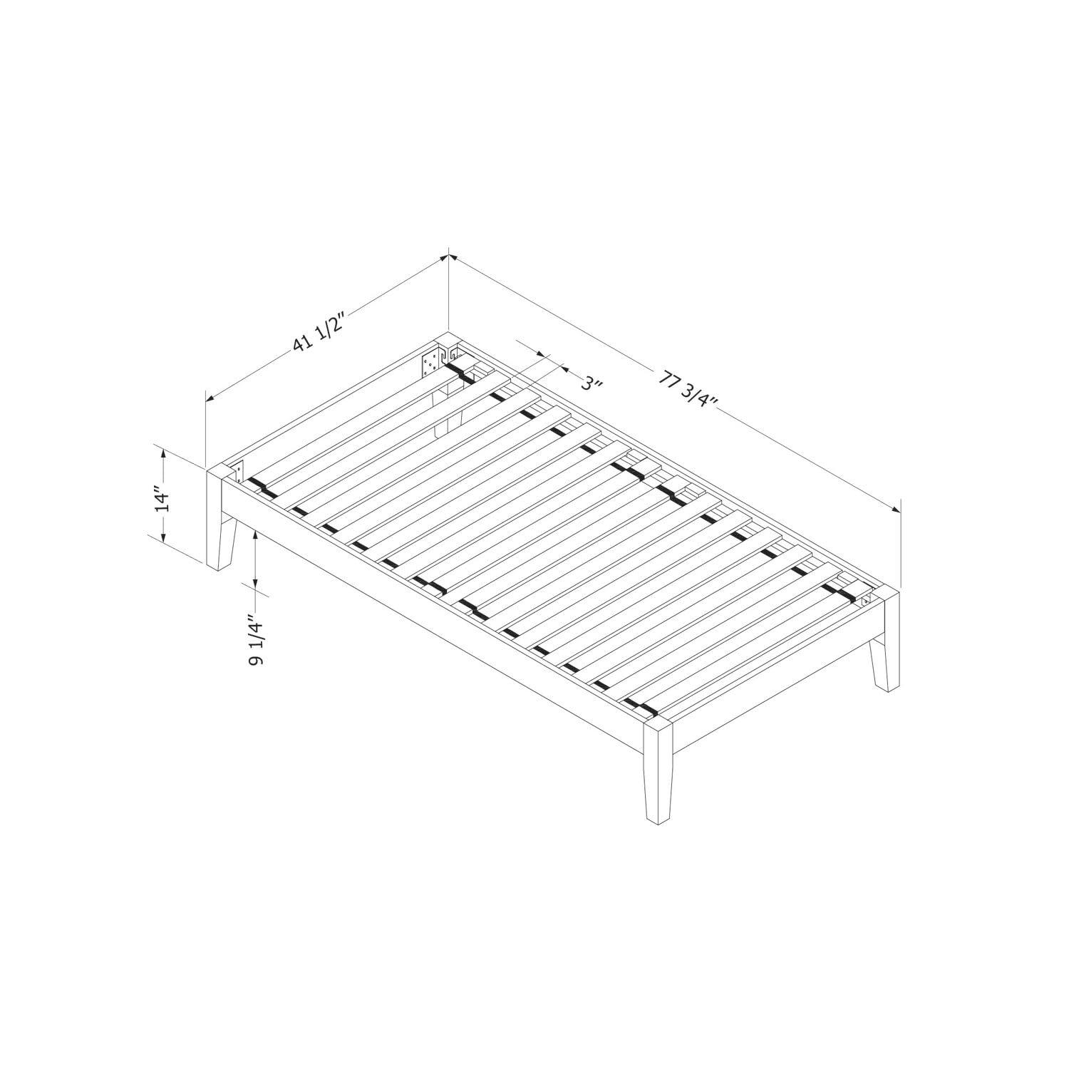 Vito Solid Wood Platform Bed