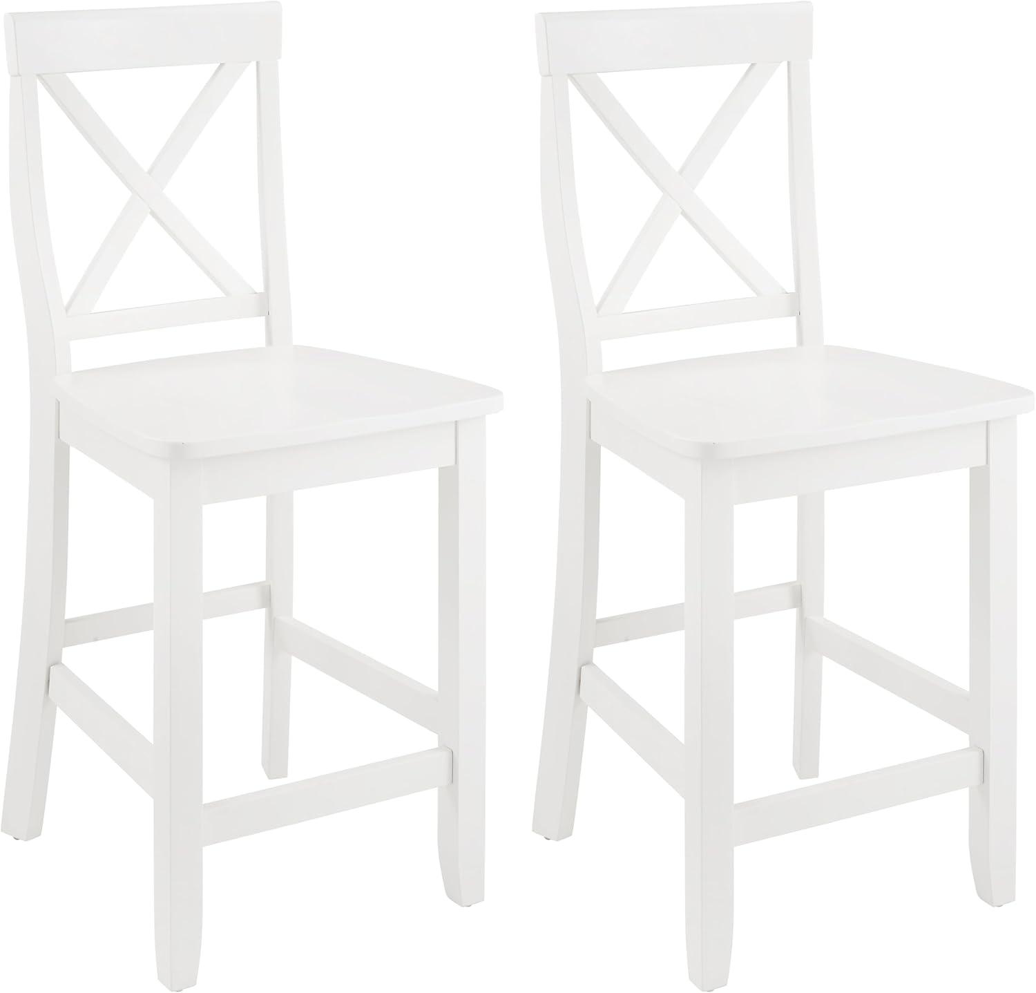 2pc X-Back Counter Height Barstools - Crosley